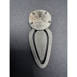 Vintage 1978 Designs by Metzke Signed Pewter Sand Dollar Bookmark